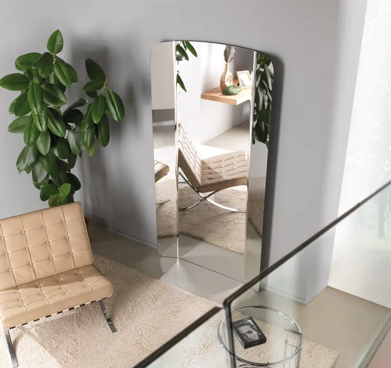 Corner – Full-length single-sheet mirror, Silver, interior