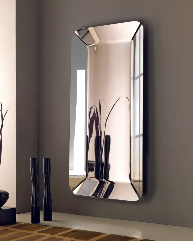 Frankie – Rectangular single-sheet mirror, Silver, interior
