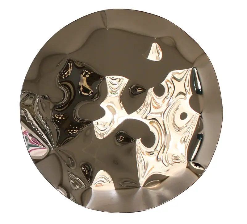Il Riccio – Round mirrored-glass decorative panel, Bronze
